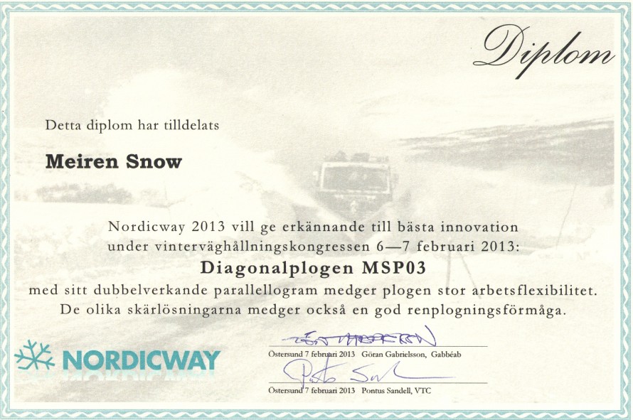 Nordicway innovation award 2013